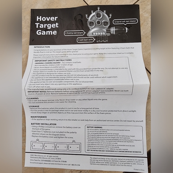 New 2017 Sharper Image Hover Target Game Revolution 6 Barrel Defies Gravity F10 - Picture 6 of 6